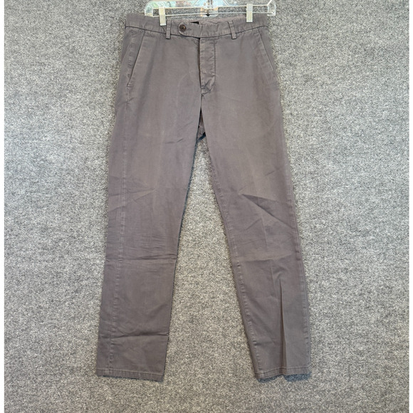 Unis Gio Pants Mens 31x30 Gray Chino Slim Straight Leg Casual Button Fly - Picture 1 of 12